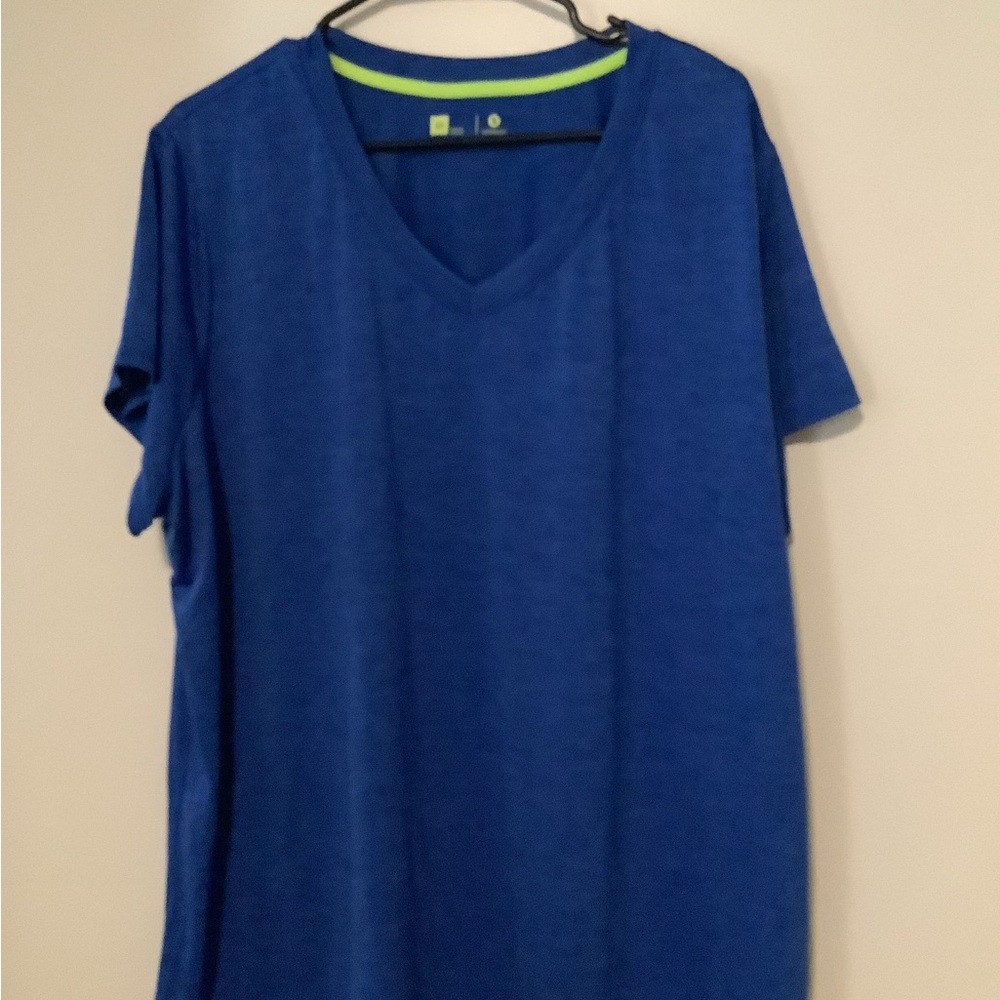 Xersion Royal Blue V-Neck Short Sleeve Tee